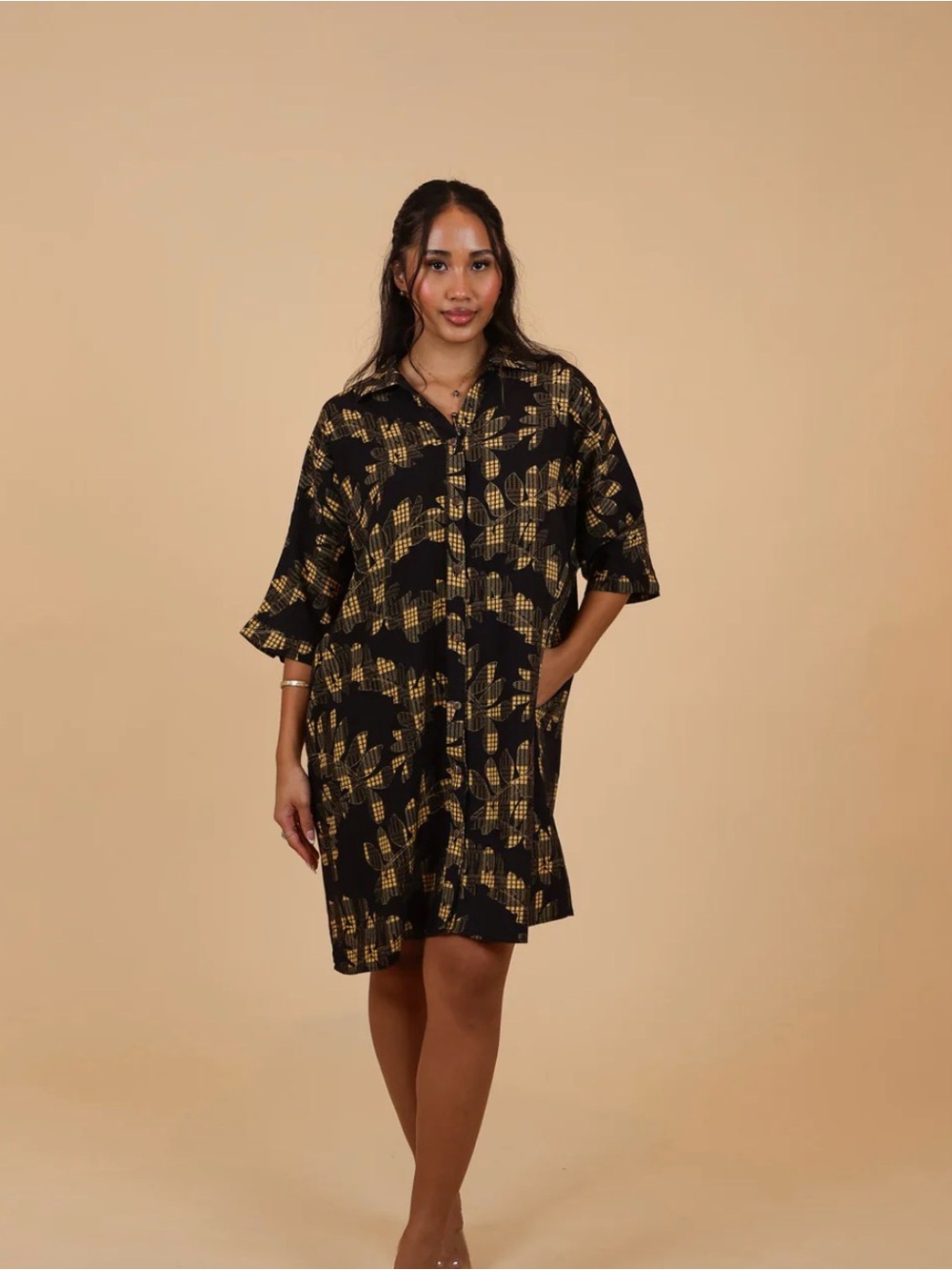 Lexbreezy Button-Front Dress - Picture 3 of 3